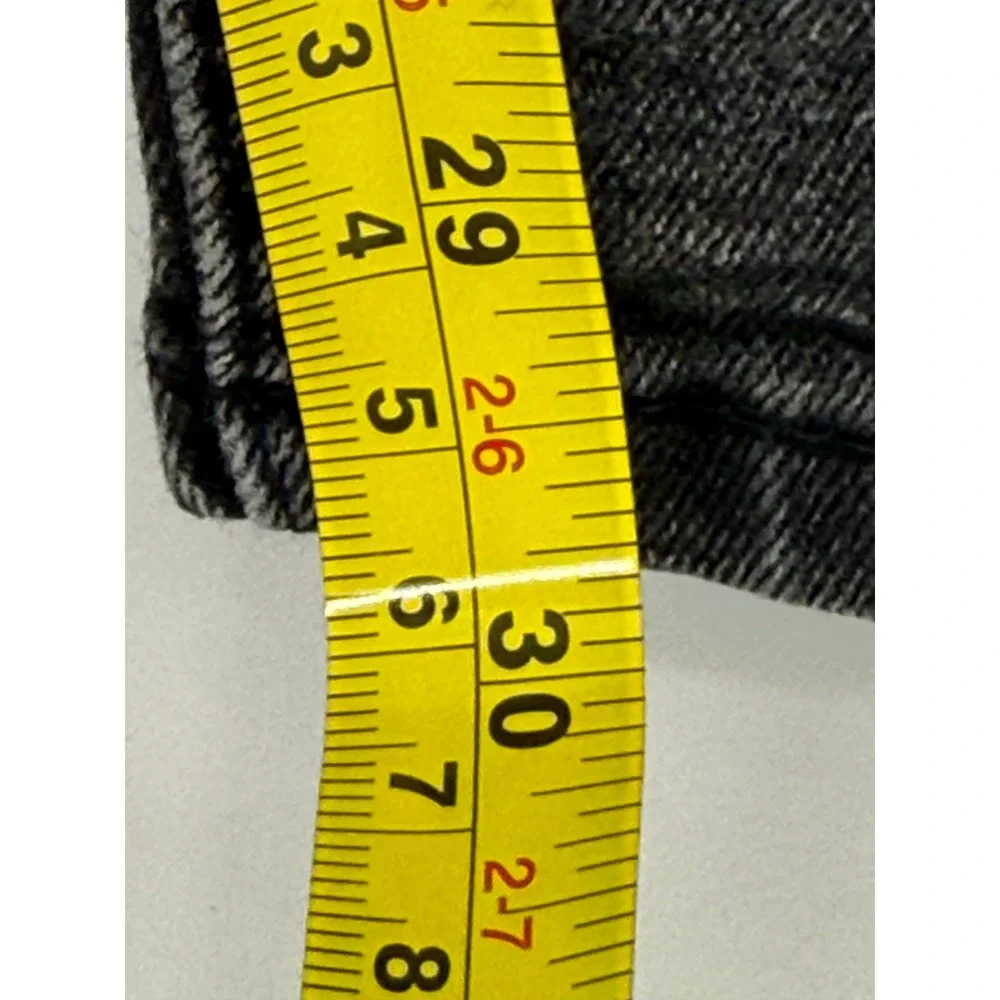 Bershka‎ Super Skinny Fit Distressed Jeans Black Faded Ripped Women's Sz 31 x 30